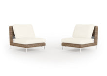 Load image into Gallery viewer, Brown Wicker Outdoor Armless Chair Conversation Set

