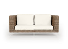 Load image into Gallery viewer, Brown Wicker Outdoor Loveseat
