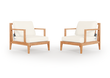 Load image into Gallery viewer, Teak Outdoor Armchair Conversation Set
